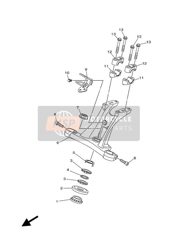 Yamaha X-MAX 300 ABS 2019 Steering for a 2019 Yamaha X-MAX 300 ABS